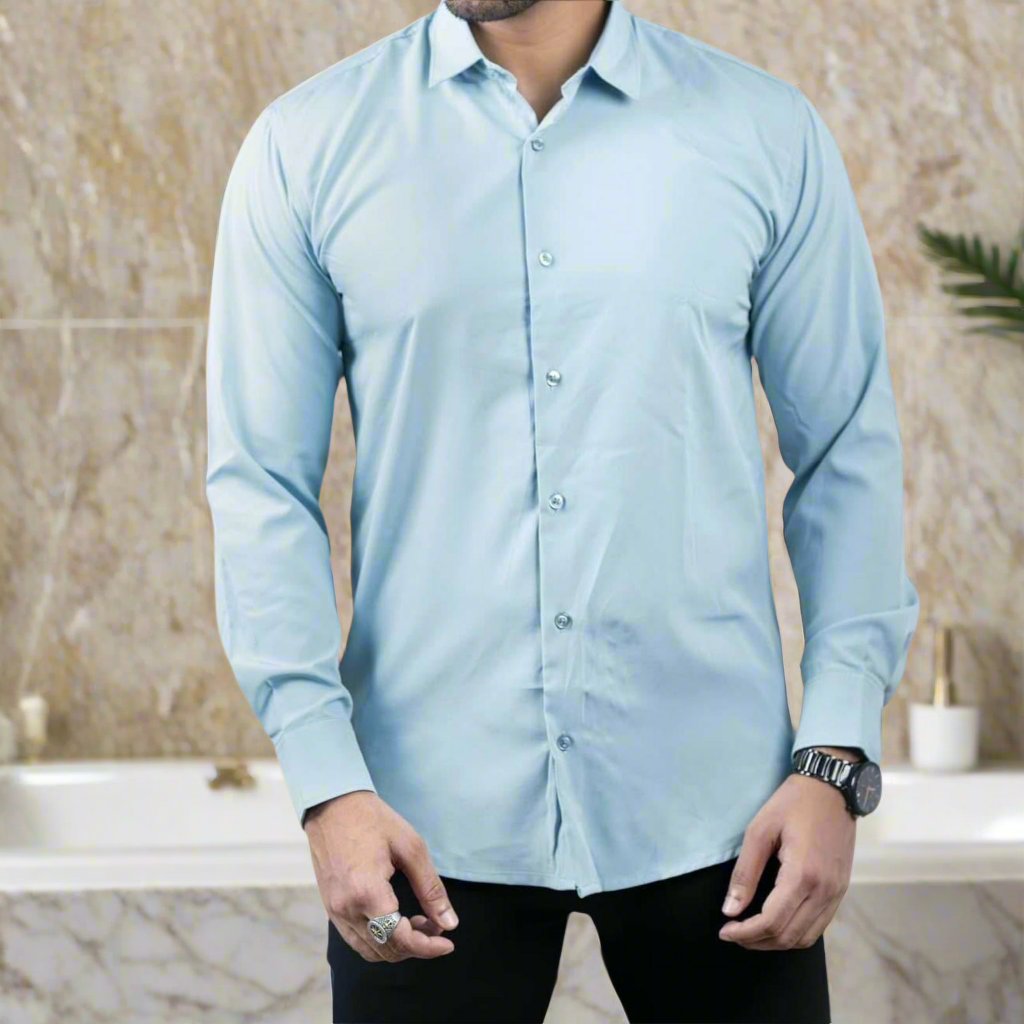 Spandex Shirt - Tropical Blue Color