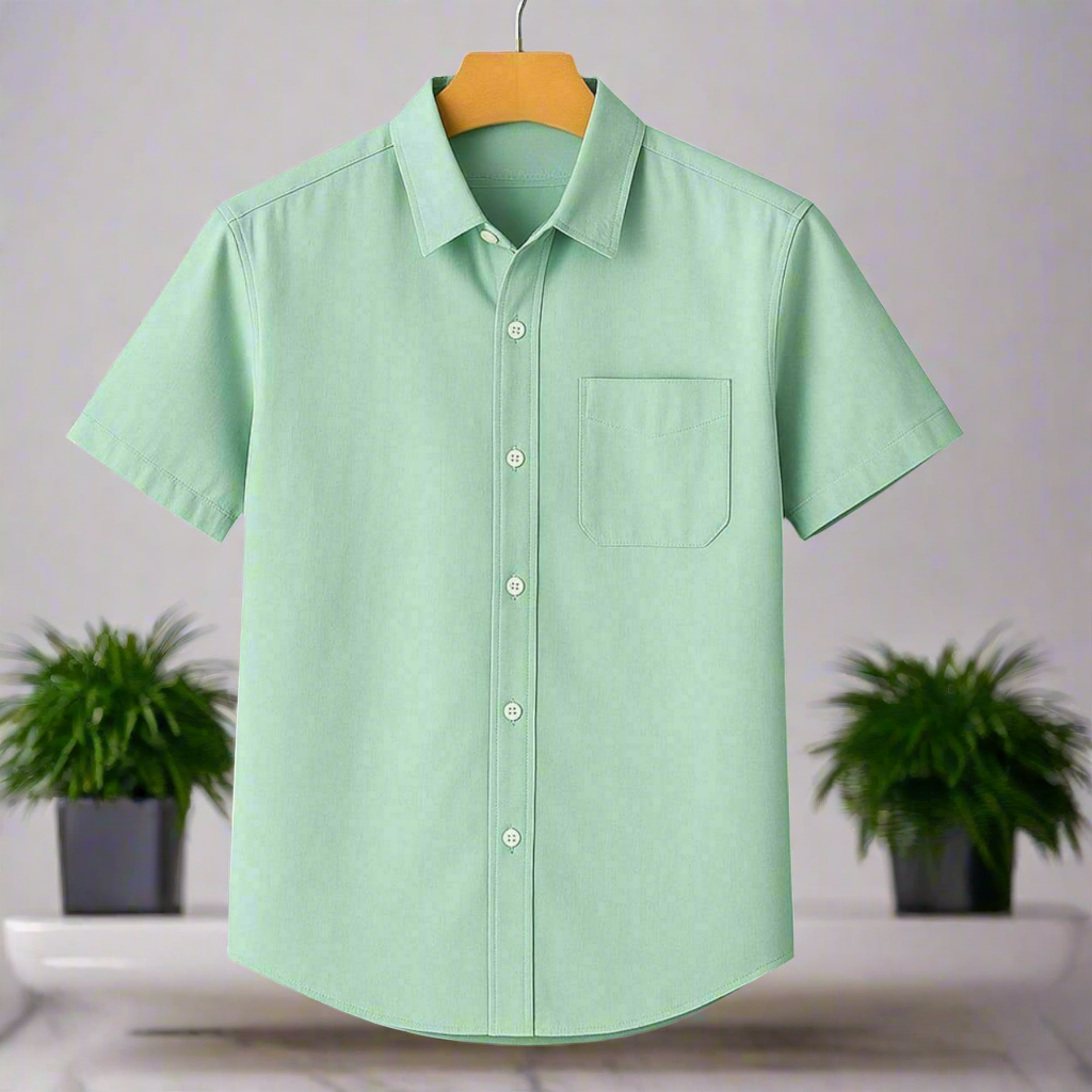 Paste Color Half Sleeve Shirt