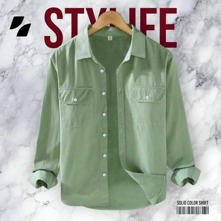 Full Sleeve Double Pocket Premium Shirt