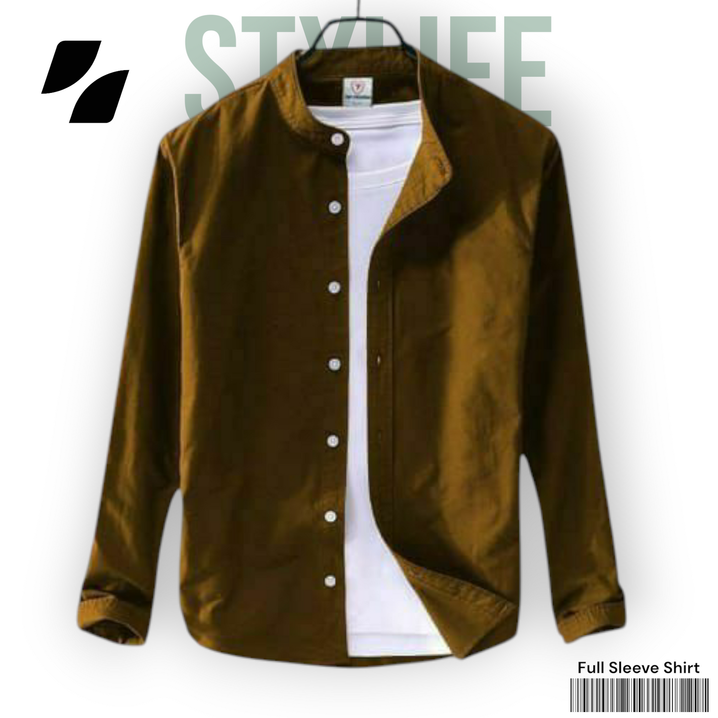 Medium Brown Color - Full Sleeve Shirt