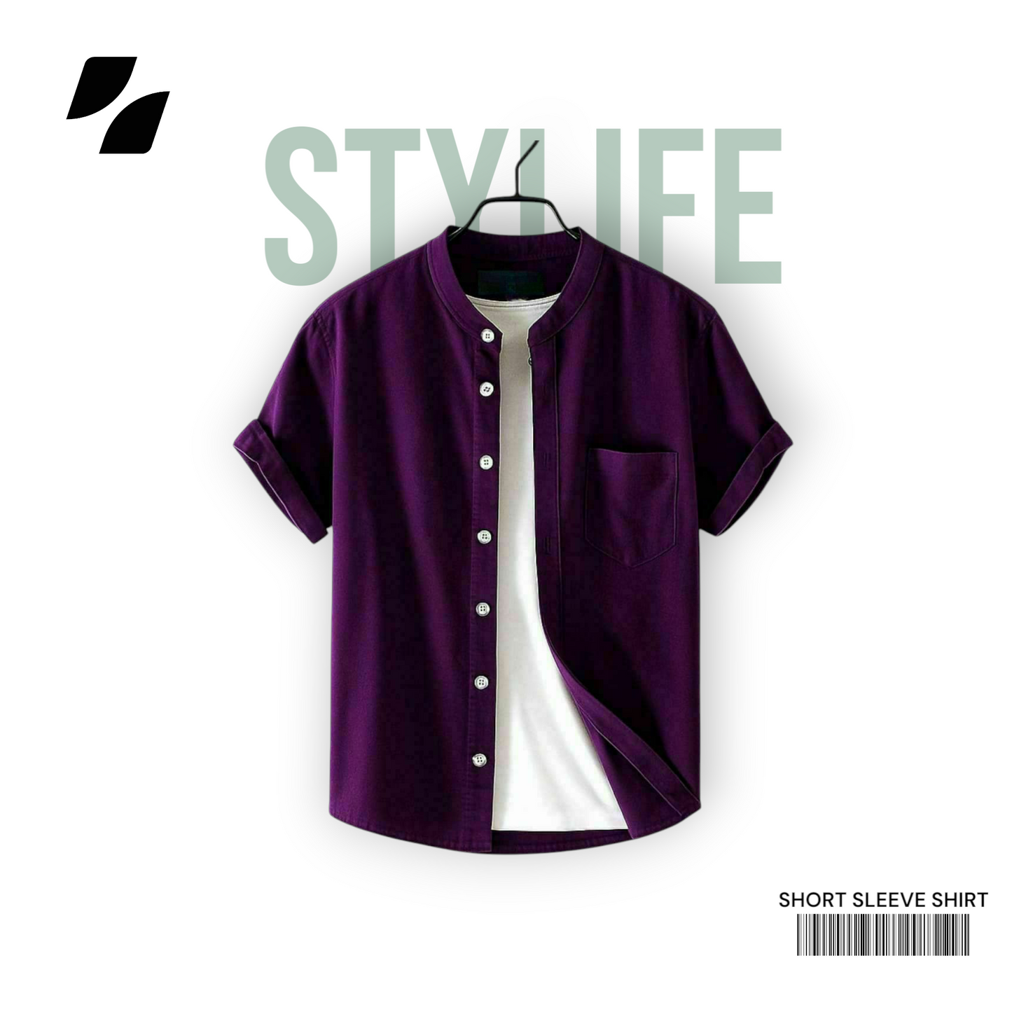 Dark Purple Color - Half Sleeve Shirt
