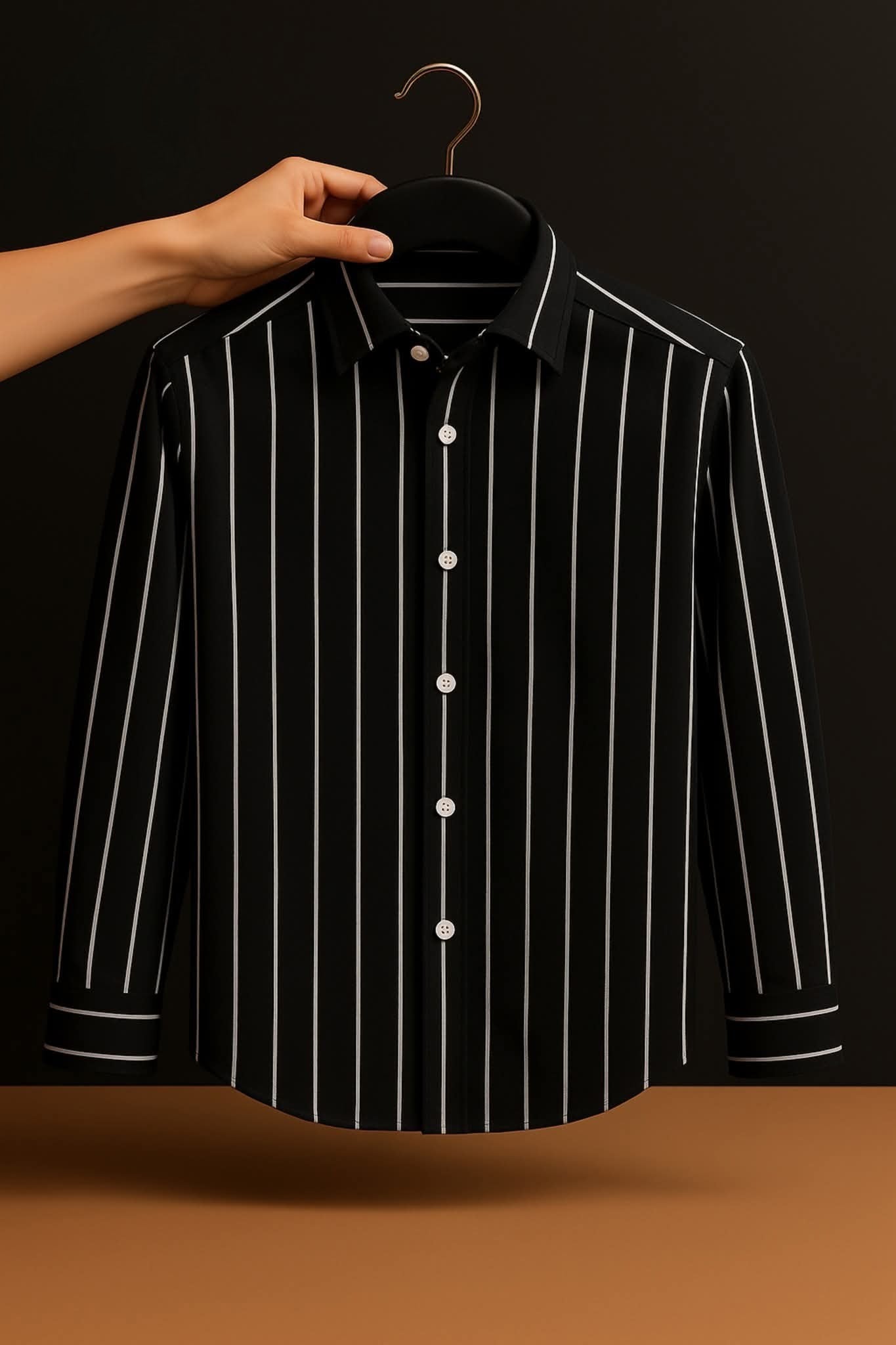 Old Money Full Sleeve Shirt -Black