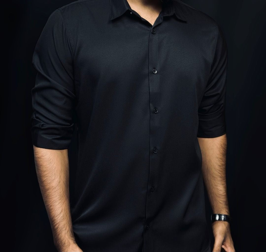 Micro Stitch Shirt - Black