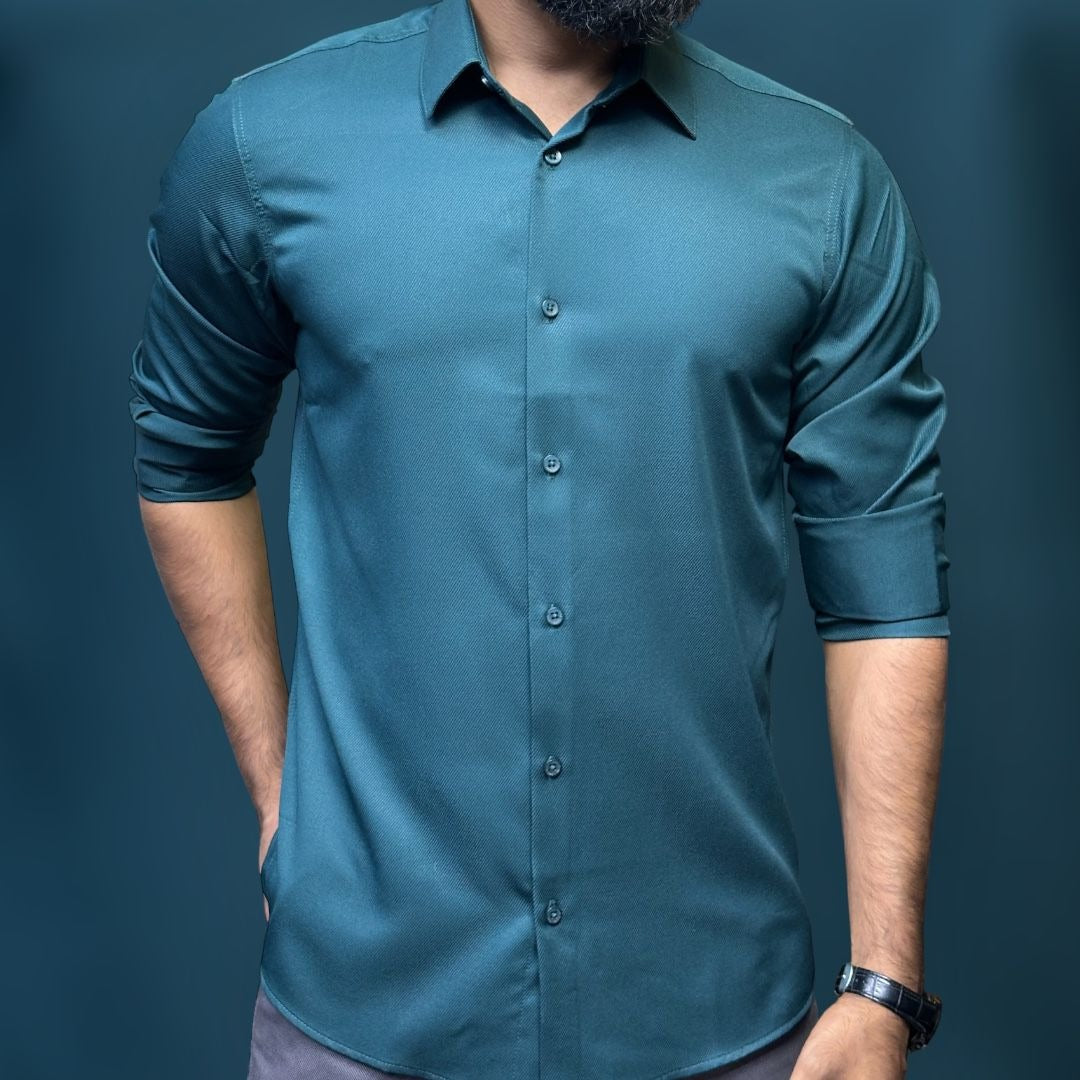 Micro Stitch Shirt - Light Blue