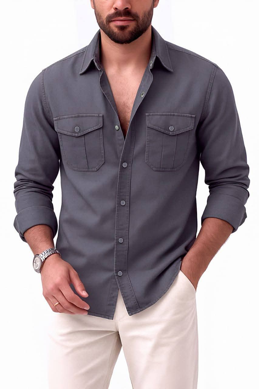 SnapButton Double Pocket Shirt