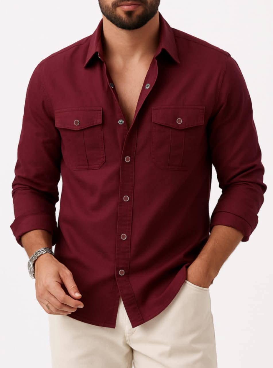 SnapButton Double Pocket Shirt