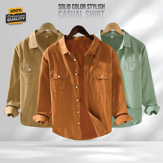 Full Sleeve Double Pocket Premium Shirt - 3 Pis Combo