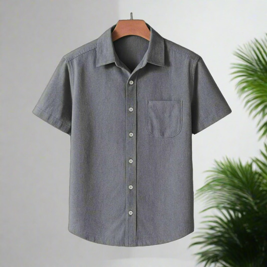 Ash Color Half Sleeve Shirt