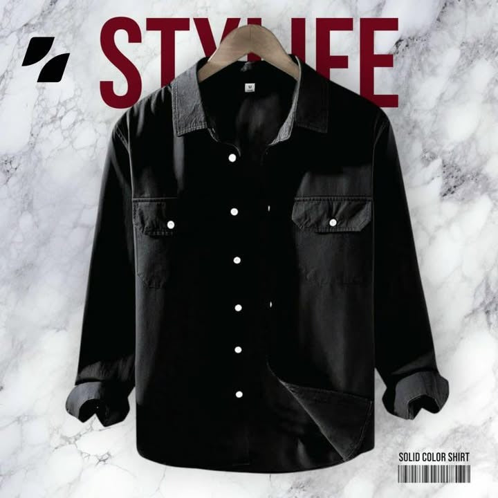 Full Sleeve Double Pocket Premium Shirt