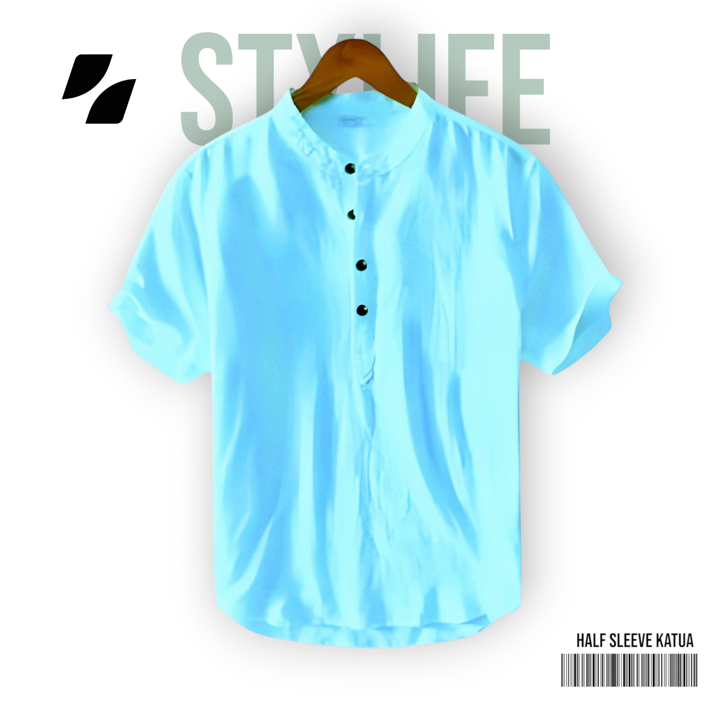 Sky Blue Color - Half Sleeve Katua