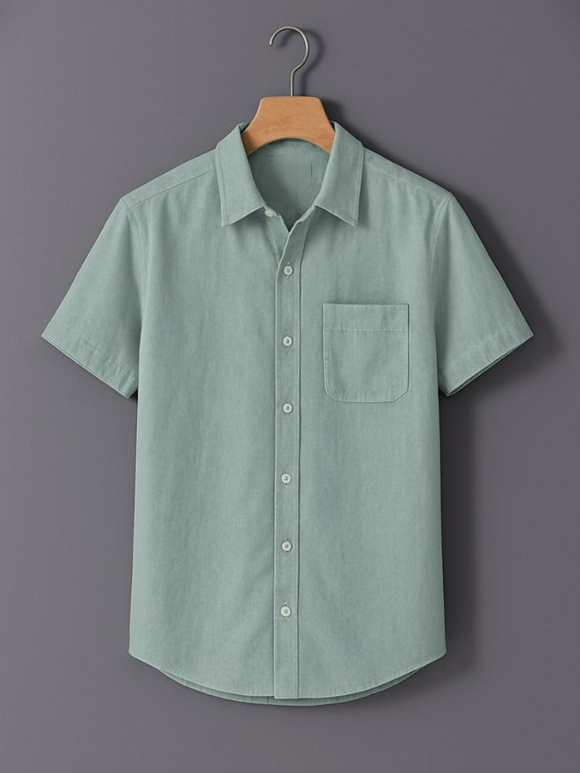 Light green Color Half Sleeve Shirt
