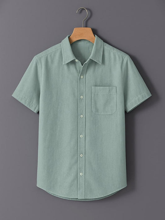 Light green Color Half Sleeve Shirt