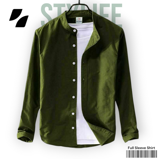 Dark Olive Color - Full Sleeve Shirt