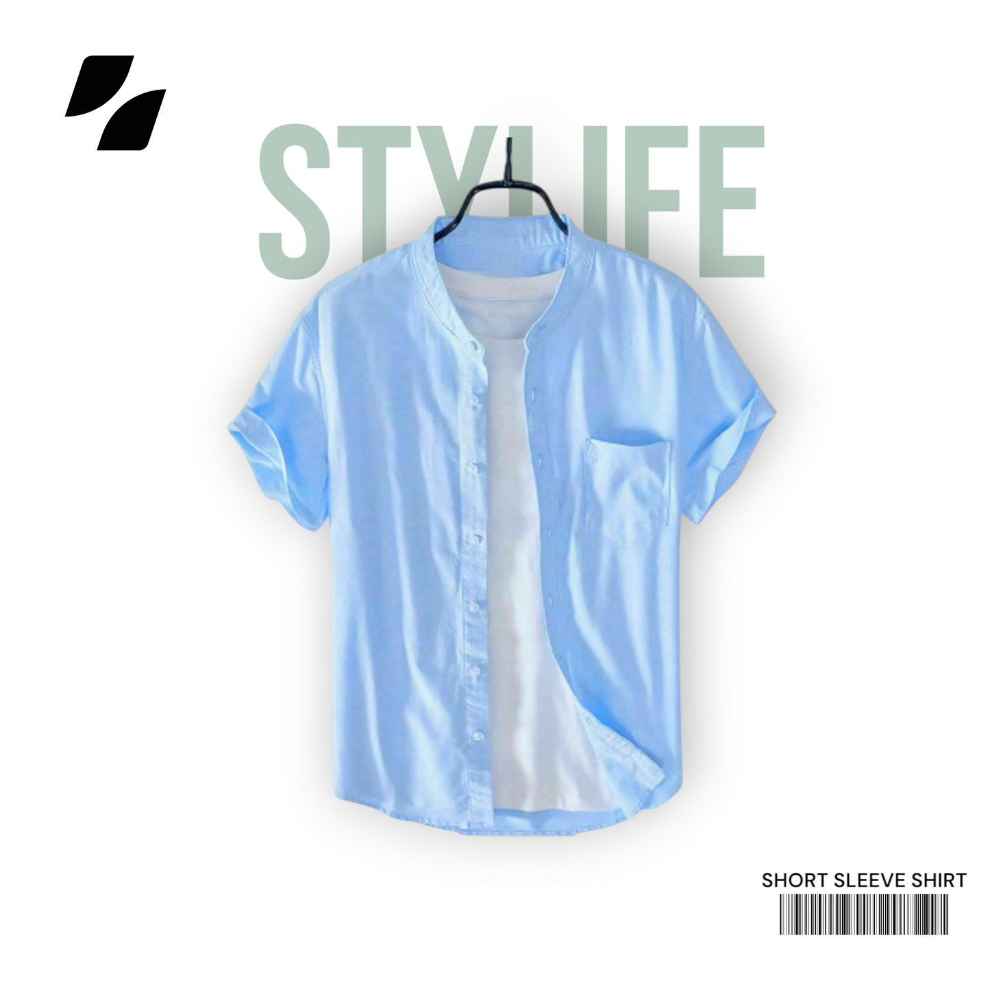Sky Blue Color - Half Sleeve Shirt