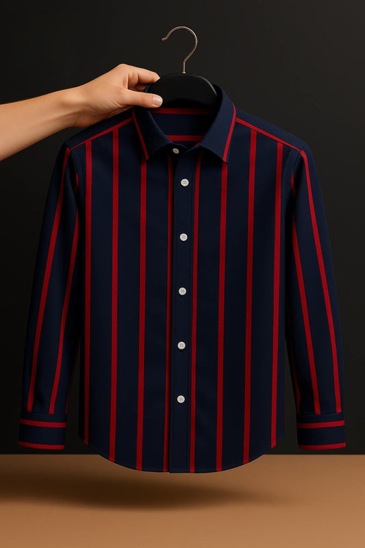 Old Money Full Sleeve Shirt - Red