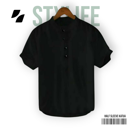 Black Color - Half Sleeve Katua