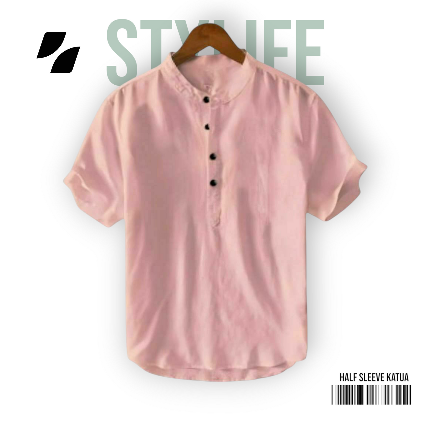 Rosy Brown Color - Half Sleeve Katua