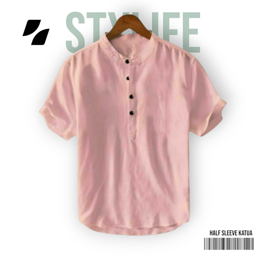 Rosy Brown Color - Half Sleeve Katua