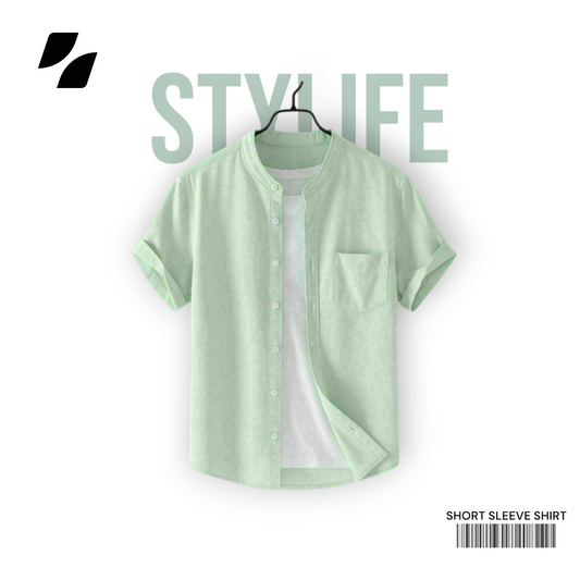 Pixie Green Color - Half Sleeve Shirt