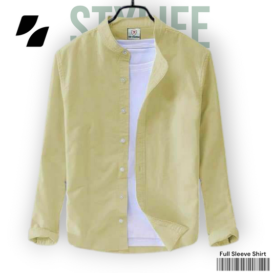 Light Golden Green Color - Full Sleeve Shirt