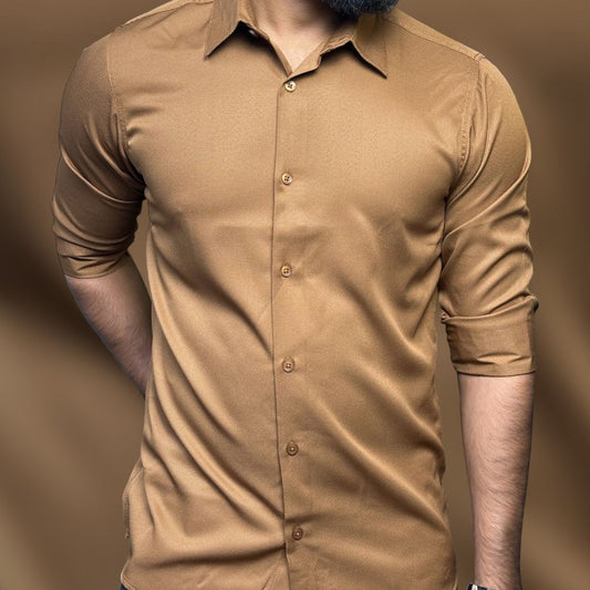 Micro Stitch Shirt - Brown