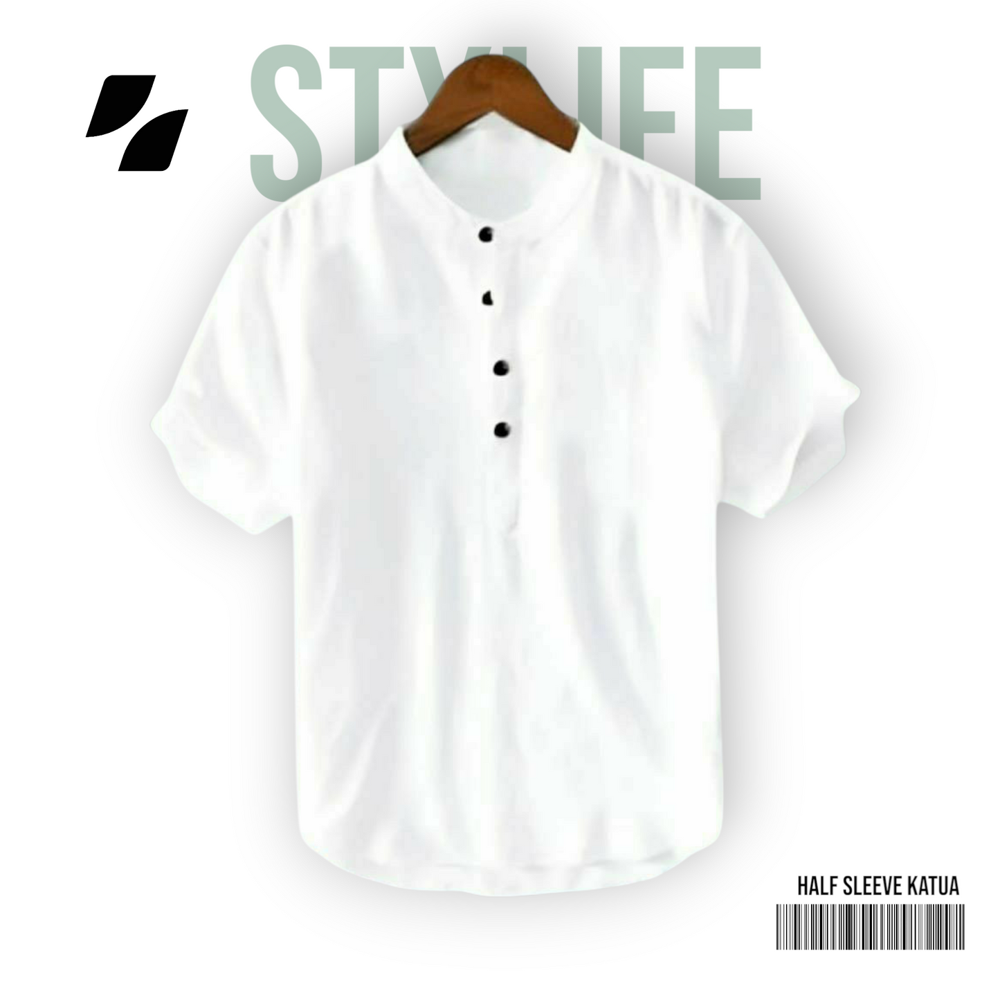 White Color - Half Sleeve Katua