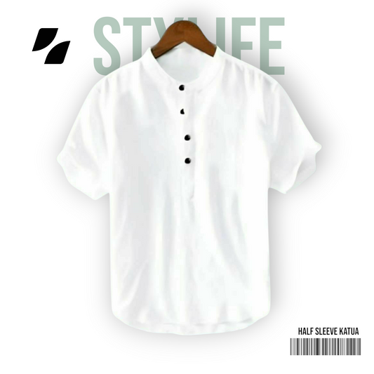 White Color - Half Sleeve Katua