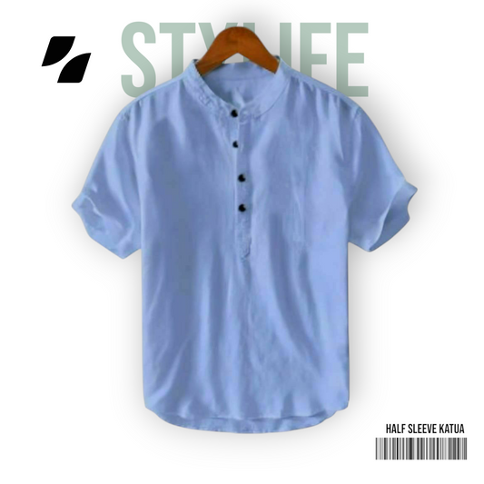 Moonstone Blue Color - Half Sleeve Katua